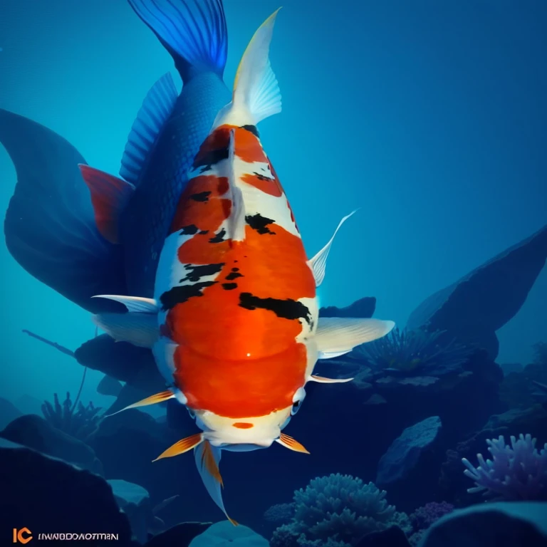 ikan koi asli, kartun ikan koi 3D, ikan koi terbaik