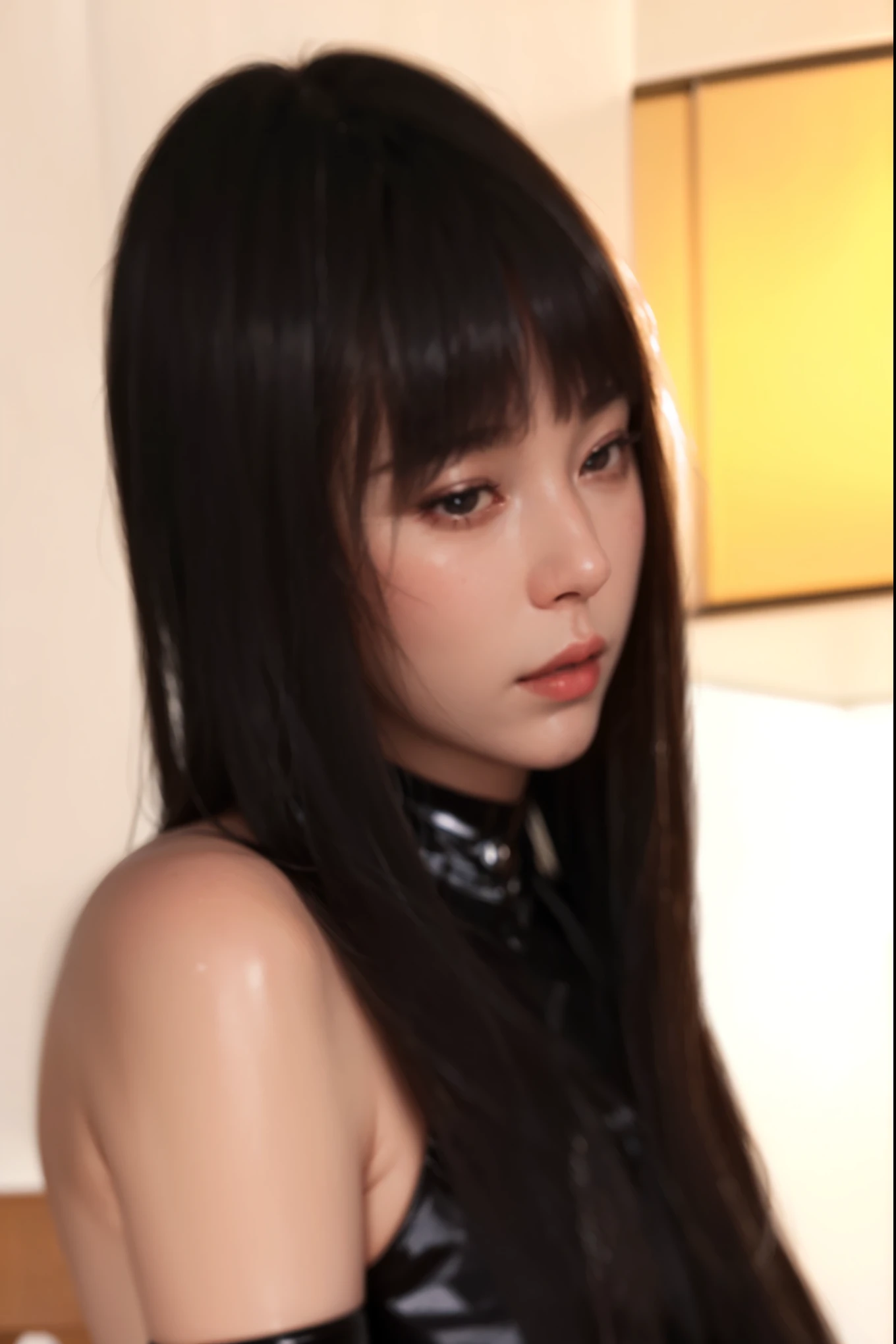 Make an explicit porn hentai of a sexualized girl with cat ears
