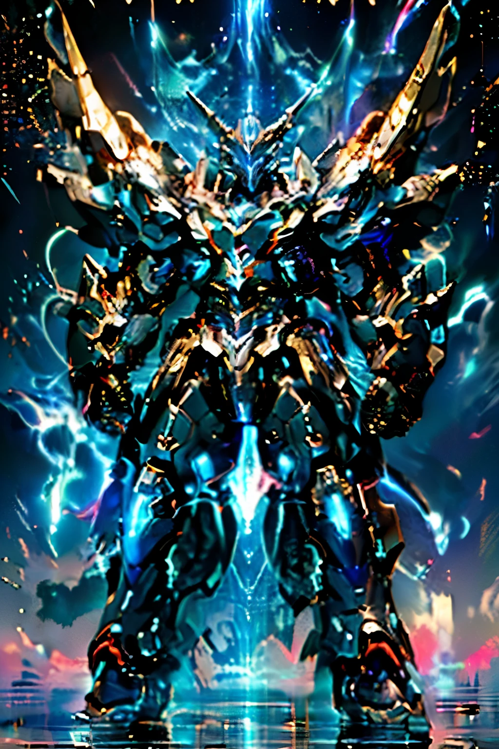 God, the omnipotent creator of the entire universe, greater than all galaxies, represented by the figure of a hyper hyper mega gigantic cloud of energy in the middle of the hyper detailed universe, hyper sharp, hyper realistic, intricate, 32k, photorealism style
