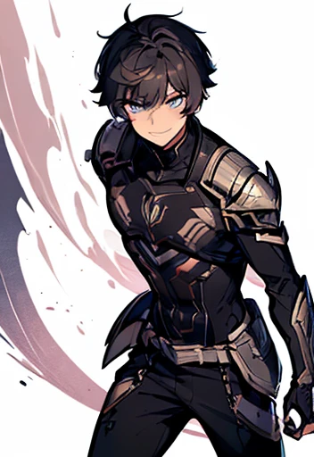 Concept ART, Male , short Thorn hair Style , ((Best quality ,artwork )) , Smile ,(( Black pupils))