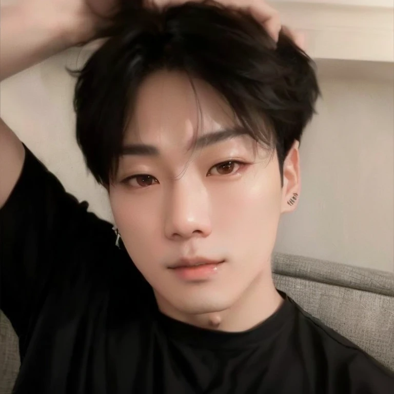 Asian man in a black shirt, Jungkook, Tae June Kim, cai xukun, profile picture with headshot, hyung tae, taken at the beginning of 2020, 27 anos de idade, Kim Doyoung, 28 anos de idade, Hong junho hyung, adorable and pale korean face, 29 anos, Eunwoo Astro