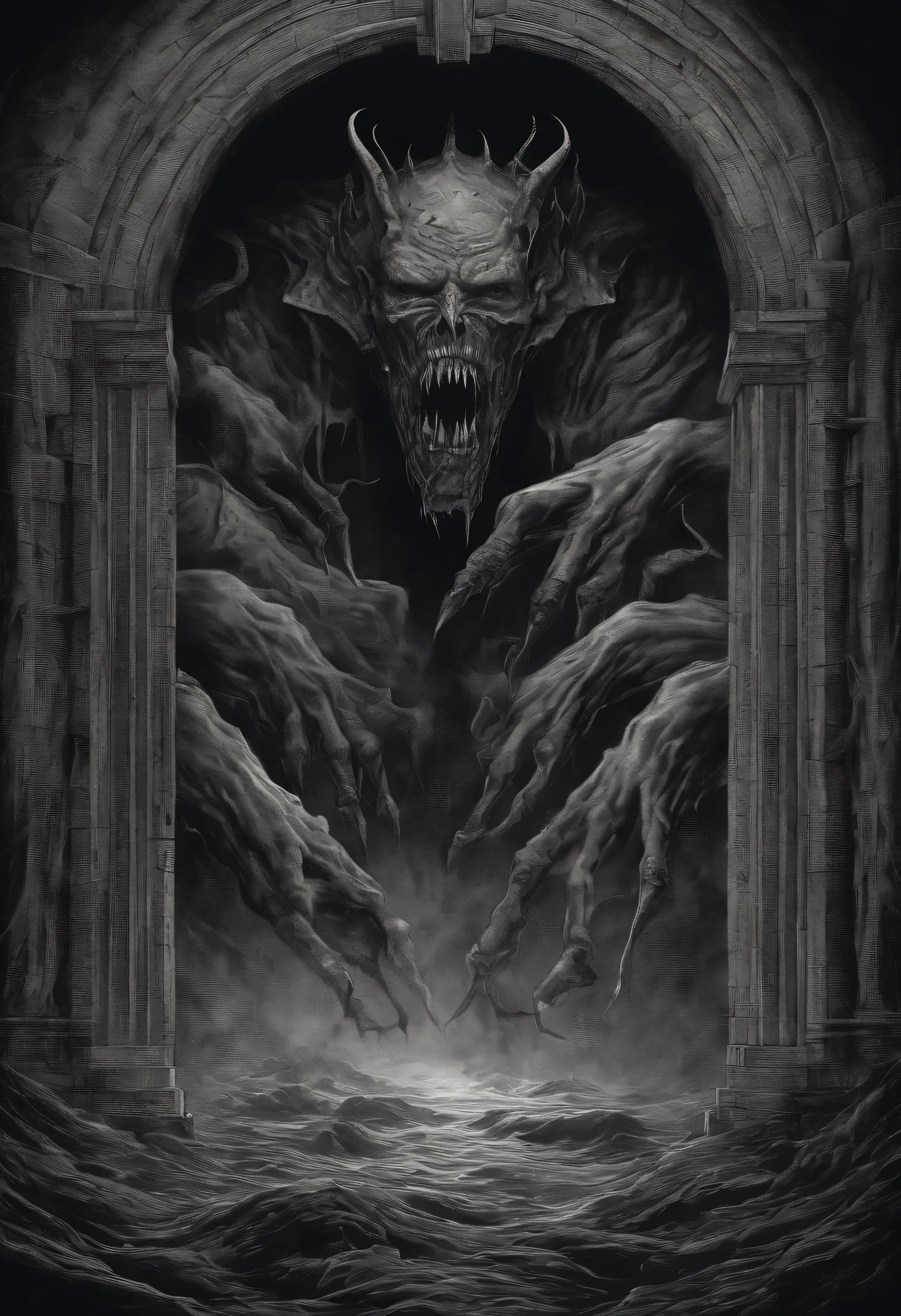 Demonios Demonios saliendo de un portal Fuera de un portal