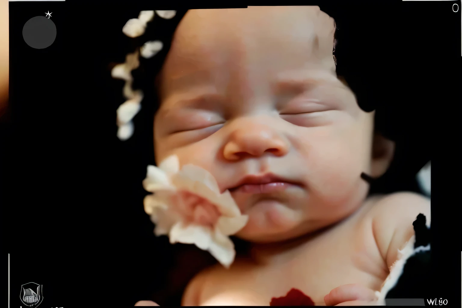 sleeping white baby girl