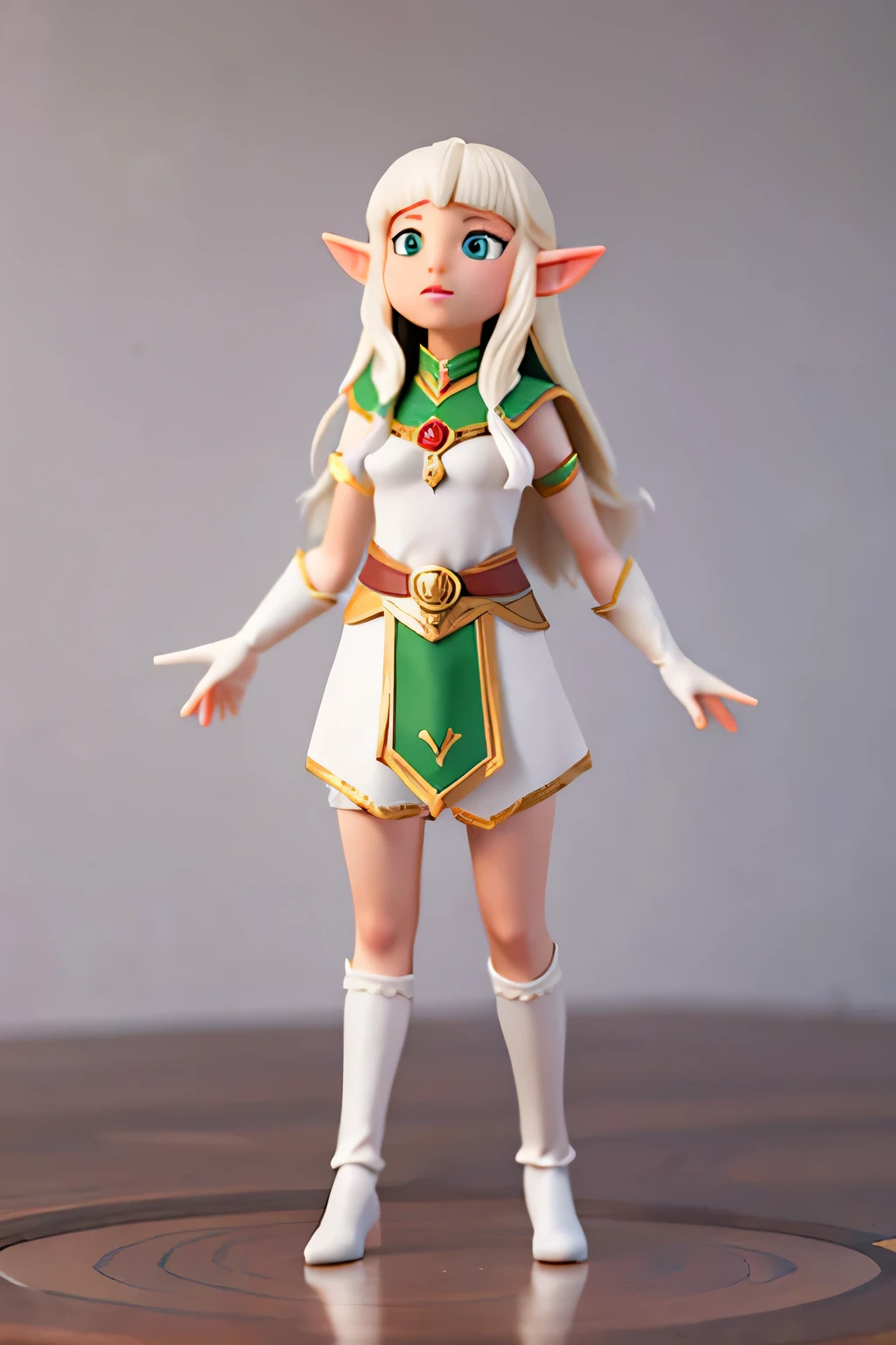 White background a elf woman lord full body