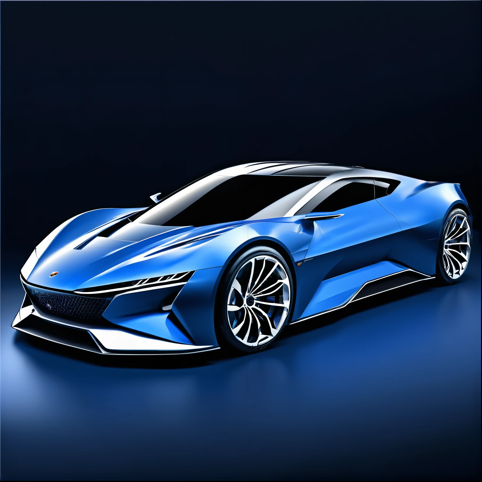 Concept car 2024 line art sport ultra design highly detailed realstic silver and dark blue color 