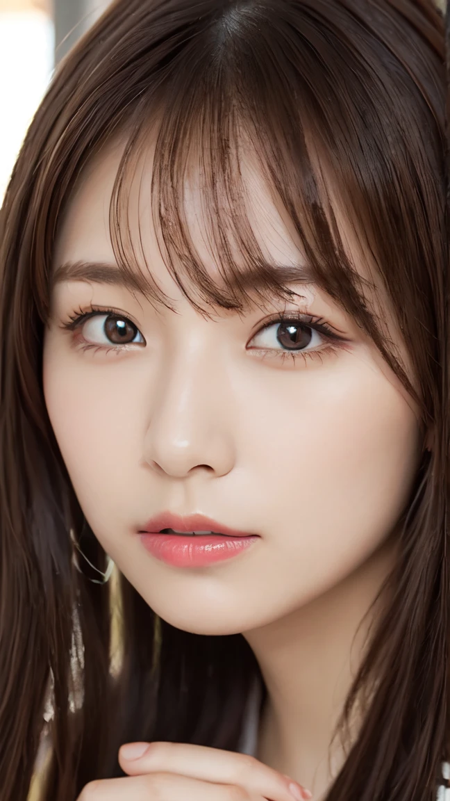 The cutest gravure idol pose in the world、Perfect proportions、Large Breasts, valley, cute、((18-year-old female:1.2))、Young and adorable Japanese face，Official Art，Highly detailed CG Unity 8k wallpaper，（masterpiece:1.0),(highest quality:1.0), 超A high resolution,4k,Very detailed, photo shoot, 8K, nffsw, High resolution, Kodak Portrait 400, Film Grain, Lens Flare Glow,高いest quality,8K,nffsw:1.2),Portrait Shot,8K、Hold the tip of a banana。