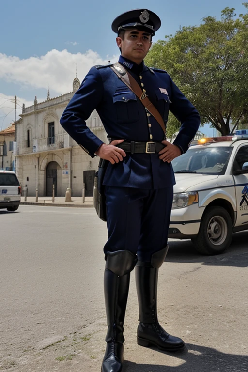 Guardia municipal police hombre posando