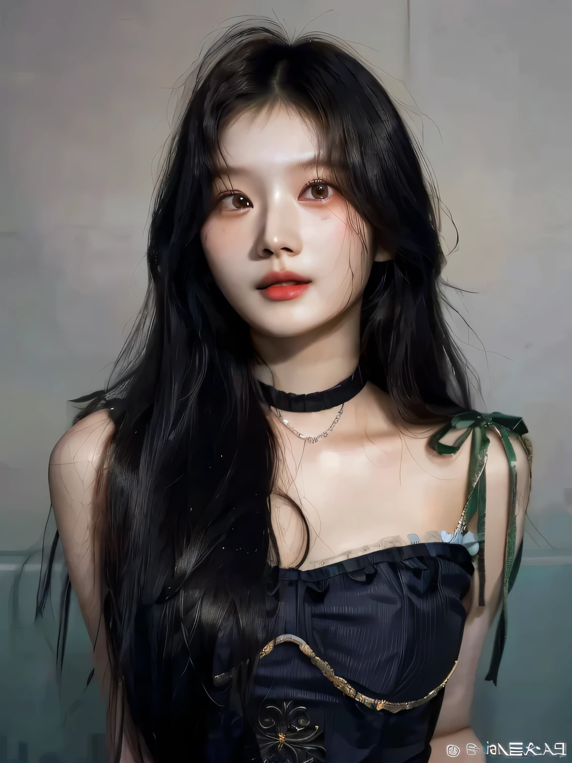 Arafed Asian woman with long black hair wearing a black dress, hermosa joven coreana, muchacha coreana, hermosa joven coreana, hermosa mujer surcoreana, beautiful asian girl, joven y adorable rostro coreano, ulzzang, female korean idol portrait, asian girl with long hair, retrato de sana de twice , Pale Asian Face and Cute Young Girl Face Korean, Korean Woman, Korean Fem, K-pop group, K-pop Twice, Twice, Sana, Sana Face, Sana Twice, Minatozaki sana, Sana k-pop