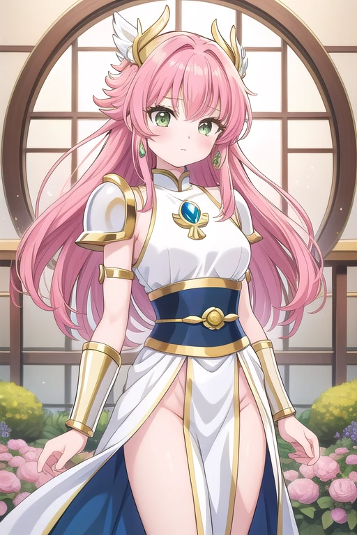 Une femme, 25 ans, mangas, cheveux longs, cheveux multicolores, details, Saint Seiya, Hyoga, Cygnus, Saint Seiya Cosplay, armure de chevalier, myth cloth, Hyoga cosplay, jardin zen, temple japonais