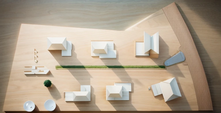 aerial view, masterplan, grass, day, line, curve, masterpiece, highquality, realistic photo, canon eos 5D mark, [[[architech1904]]], natural light, (realistic: 1.2), sharpen edge, 