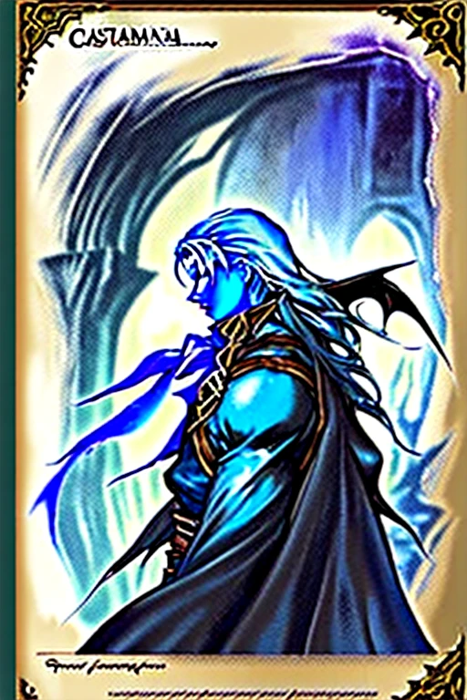 concept character official, front back and side, Castlevania Symphony of the Night style, RPG maker features --ar 7:5