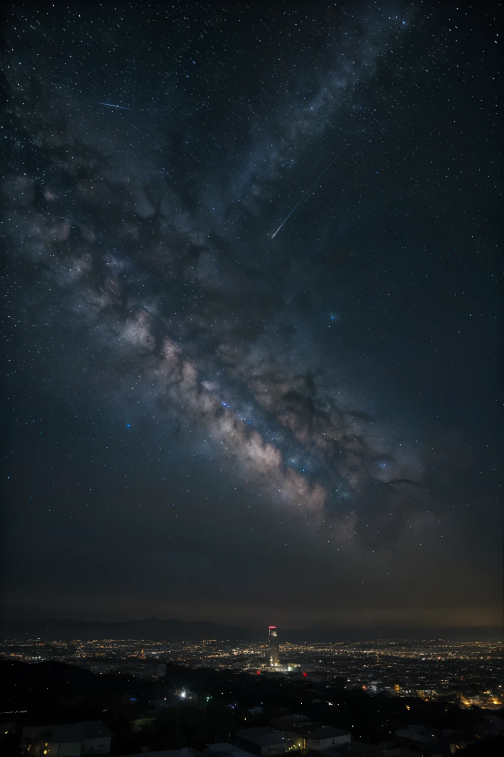 ((best quality)), ((masterpiece)), (detailed), Night sky, Galaxy, Los Angeles