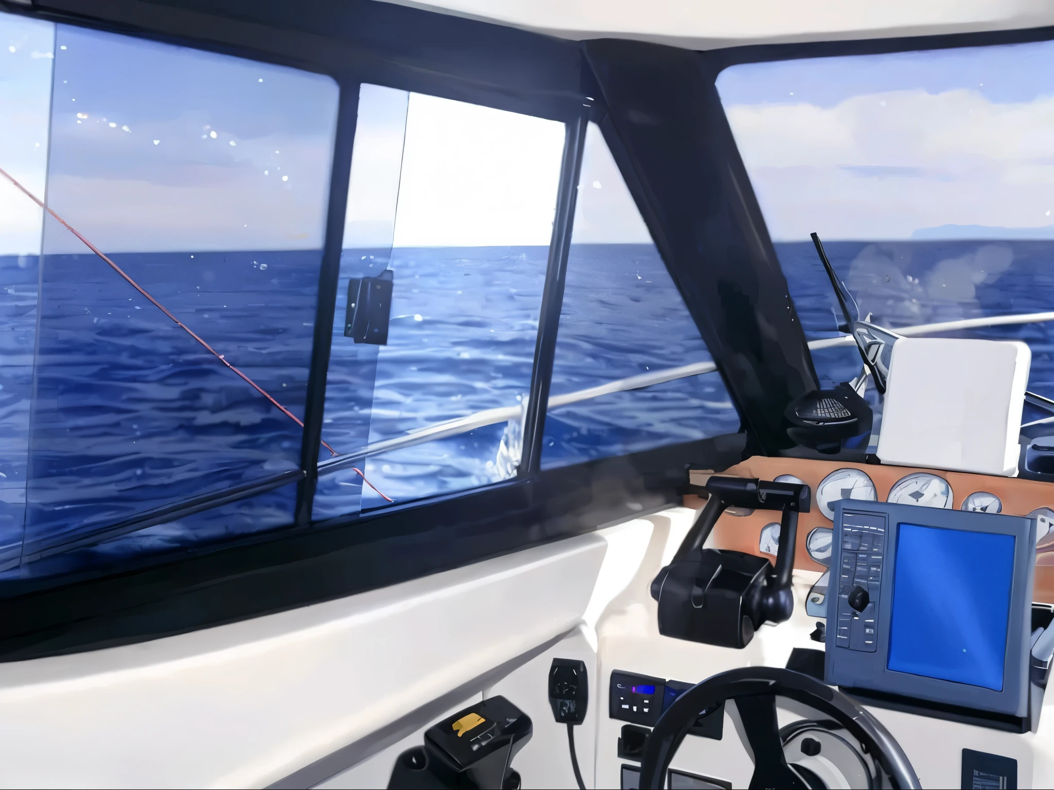 um cenario dentro de um barco