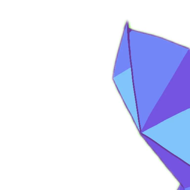 uma imagem de desenho animado de um coelho azul e roxo com um nariz grande, com pele azul, corpo azul, cell shadow adult animation, she has pale blue skin!!!, limpar cel sombreado, brilhante, pose de corpo inteiro, cel - estilo de arte sombreado, low resolution, translucent body, cor azul, azul brilhante, Pele perolada, pose completa, high resolution