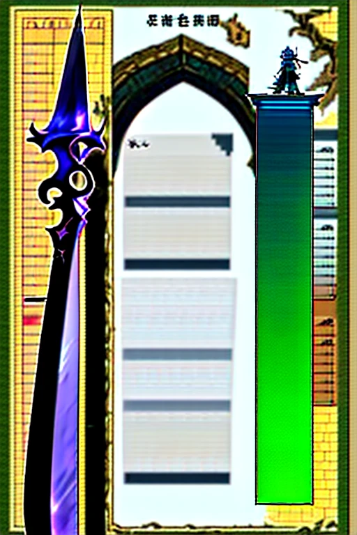 character sheet, complete, view and side view, rpg creator:: Swordsman, Castlevania style, spritesheet creator top to bottom:: --ar 7:5