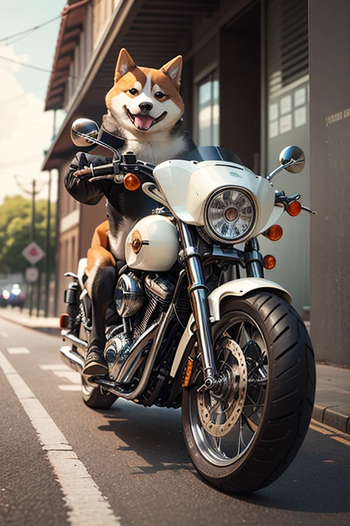 shiba inu biker, design art