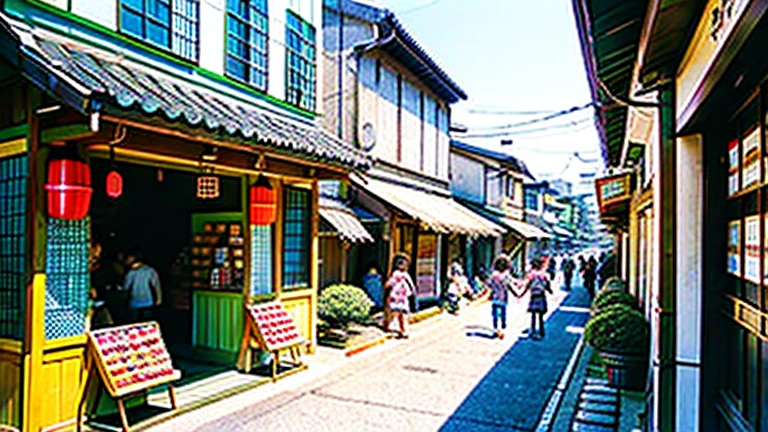 Children shopping at a candy store、Old Japanese tiled house、Scene of children playing、A crowd of children playing in front of a candy store、Children&#39;s smiling faces、Children&#39;s smiling faces、Children&#39;s smiling faces、Grandma poster girl of a candy store、Candy Shop Mask、Showa era masks、Hyotko mask、Japan candy shop、Japan candy shop、Sweets and snacks in the store、There are lots of things to play with and play equipment、kite、top、Menco、Marble。Playing、Surprise Ball、pistol、firework、balloon、Beigoma、Model、Minica and other items are lined up。