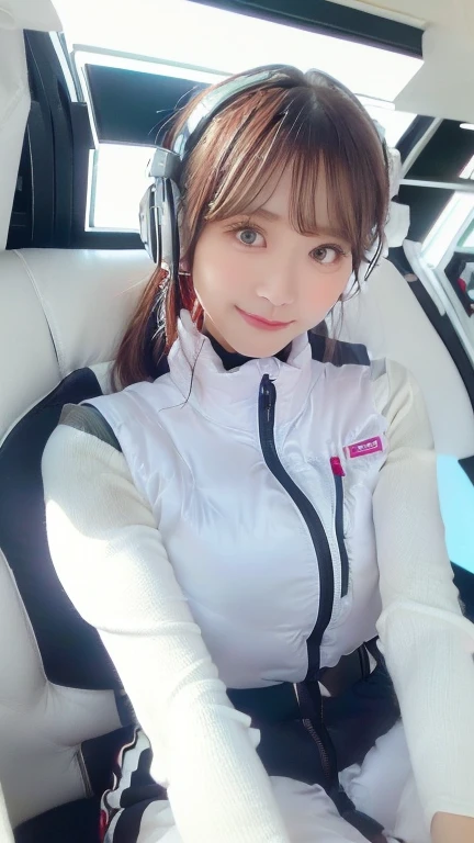 (masterpiece:1.5)、(Realistic:1.5)、(highest quality:1.4、8k、RAW Photos)、
Ultra-high resolution、Professional Lighting、Perfect dynamic composition、Photographed indoors、
Film Grain、chromatic aberration、(Bokeh:1.1)、
Frank、Sophisticated、charm、Ultra-realistic、Attention to detail、Golden Ratio、
(1 girl)、Slender girl、Delicate and charming girl、Cute Woman:1.4、
Serious expression、Looking at the audience、Sculptural installation、Sit on the sofa and relax、
Light brown hair、Shiny Hair、Hairstyle: Ponytail、
real skin、
Shut your mouth.、Beautiful Eyes、double eyelid、Thin arms、、
、Show off your thighs,(astrovest):5,(shiny white log downvest):3,BREAK ((Detailed face, Professional photography)), ((NSFW, zettai ryouiki, 1 girl)), Ultra-high resolution, (Realistic: 1.4), RAW Photos, highest quality, (PhotoRealistic Stick), concentrated, Soft Light, ((30 years old)), ((Japanese)), (( (Young Face))), (surface), (Depth of written boundary), masterpiece, (Realistic),(inside ISS):3, woman, ,astrovest:2,headphone:2,smartwatch,,bangs, ((1 girl)),(black sleeves):2,(black tights):2,inside spacestation,inside spacecraft,,zero gravity,smile,open leg,blush:1.5,hidden hands,neotech