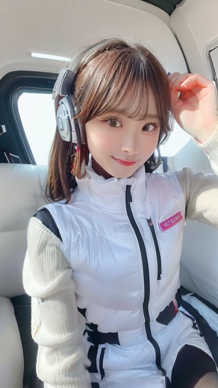 (masterpiece:1.5)、(Realistic:1.5)、(highest quality:1.4、8k、RAW Photos)、
Ultra-high resolution、Professional Lighting、Perfect dynamic composition、Photographed indoors、
Film Grain、chromatic aberration、(Bokeh:1.1)、
Frank、Sophisticated、charm、Ultra-realistic、Attention to detail、Golden Ratio、
(1 girl)、Slender girl、Delicate and charming girl、Cute Woman:1.4、
Serious expression、Looking at the audience、Sculptural installation、Sit on the sofa and relax、
Light brown hair、Shiny Hair、Hairstyle: Ponytail、
real skin、
Shut your mouth.、Beautiful Eyes、double eyelid、Thin arms、、
、Show off your thighs,(astrovest):5,(shiny white log downvest):3,BREAK ((Detailed face, Professional photography)), ((NSFW, zettai ryouiki, 1 girl)), Ultra-high resolution, (Realistic: 1.4), RAW Photos, highest quality, (PhotoRealistic Stick), concentrated, Soft Light, ((30 years old)), ((Japanese)), (( (Young Face))), (surface), (Depth of written boundary), masterpiece, (Realistic),(inside ISS):3, woman, ,astrovest:2,headphone:2,smartwatch,,bangs, ((1 girl)),(black sleeves):2,(black tights):2,inside spacestation,inside spacecraft,,zero gravity,smile,open leg,blush:1.5,hidden hands,neotech