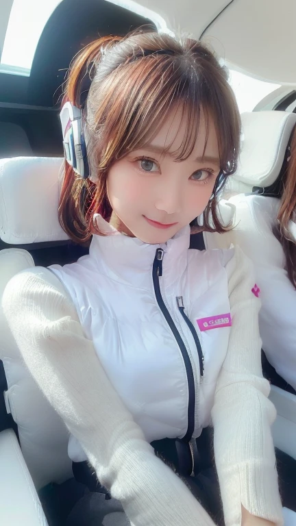 (masterpiece:1.5)、(Realistic:1.5)、(highest quality:1.4、8k、RAW Photos）、
Ultra-high resolution、Professional Lighting、Perfect dynamic composition、Photographed indoors、
Film Grain、chromatic aberration、(Bokeh:1.1)、
Frank、Sophisticated、charm、Ultra-realistic、Attention to detail、Golden Ratio、
(1 girl)、Slender girl、Delicate and charming girl、Cute Woman:1.4、
Serious expression、Looking at the audience、Sculptural installation、Sit on the sofa and relax、
Light brown hair、Shiny Hair、Hairstyle: Ponytail、
real skin、
Shut your mouth.、Beautiful Eyes、double eyelid、Thin arms、、
、Show off your thighs,(astrovest):5,(shiny white log downvest):3,BREAK ((Detailed face, Professional photography)), ((NSFW, zettai ryouiki, 1 girl)), Ultra-high resolution, (Realistic: 1.4), RAW Photos, highest quality, (PhotoRealistic Stick), concentrated, Soft Light, ((30 years old)), ((Japanese)), (( (Young Face))), (surface), (Depth of written boundary), masterpiece, (Realistic),(inside ISS):3, woman, ,astrovest:2,headphone:2,smartwatch,,bangs, ((1 girl)),(black sleeves):2,(black tights):2,inside spacestation,inside spacecraft,,zero gravity,smile,open leg,blush:1.5,hidden hands,neotech