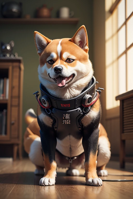 shiba inu, mechanical, absurdos, surreal