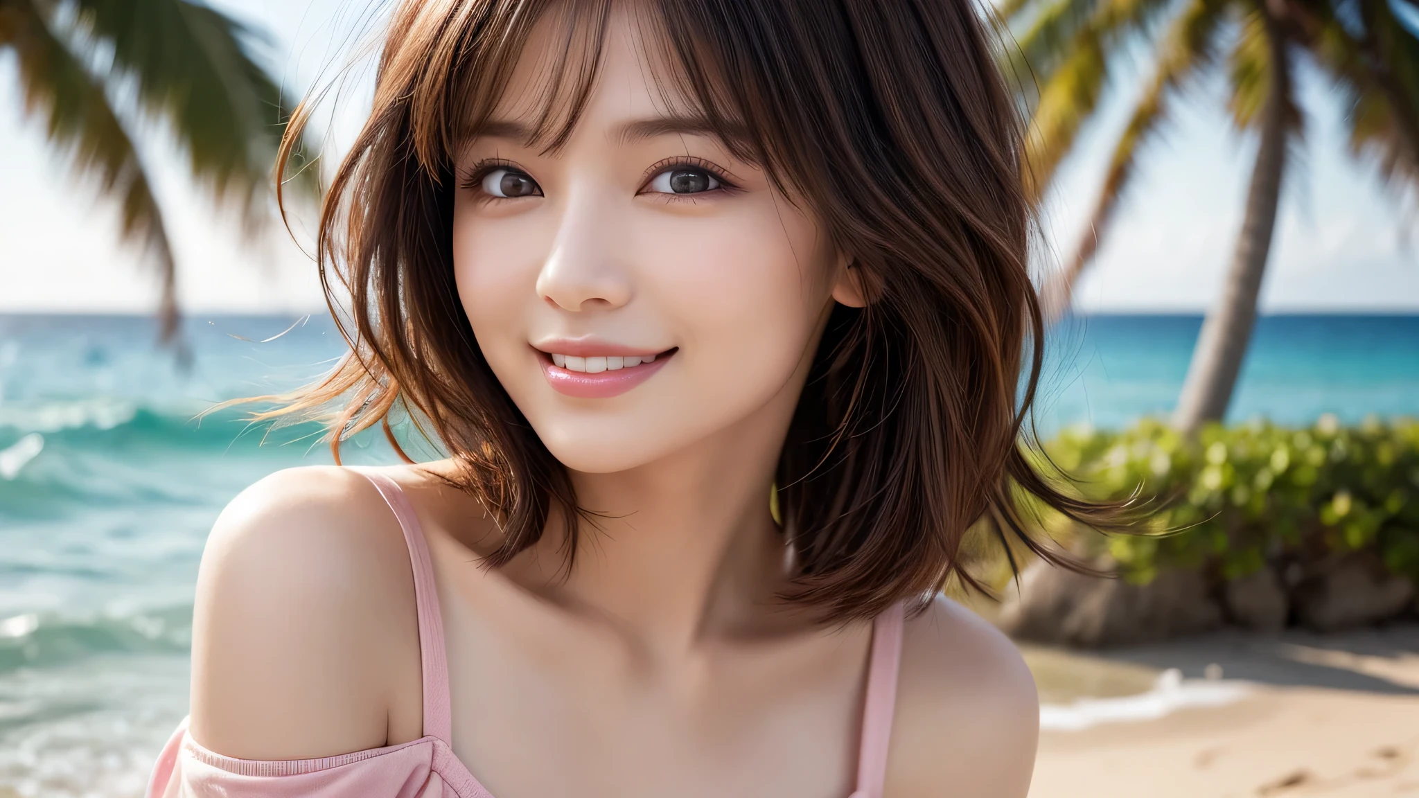 (masutepiece:1.3), (8K, Photorealistic, Raw photo, Best Quality: 1.4), Japanese, (1girl in), Beautiful face, (Realistic face), (Black hair), Beautiful hairstyle, Realistic eyes, Beautiful detailed eyes, (Realistic skin), Beautiful skin, Attractive, 超A high resolution, A hyper-realistic, Highly detailed, Golden ratio,School uniform. (3 Gills:1.5),  (Sony Alpha 1, 50.1 megapixel full-frame CMOS sensor, 8K video recording function), (telephoto lens), (Realistic),(8K, 超A high resolution, Best Quality, masutepiece:1.2),Ultra-detailed,beautifull detailed face, FULL ANATOMY,(Beautiful detailed eyes:1.3),Smile,extremely delicate and beautiful,
Extremely detailed,
nffsw,
Unity,
8K Wallpaper,
amazing,
finely detail,
Ultra-detailed,
High resolution,
Extremely detailed,
extremely detailed eye and face,Wet, ((Luxury Hotels:1.1)),((Colorful micro bikini:1.1)), [Ponytail],(huge-breasted, cleavage:1.3),