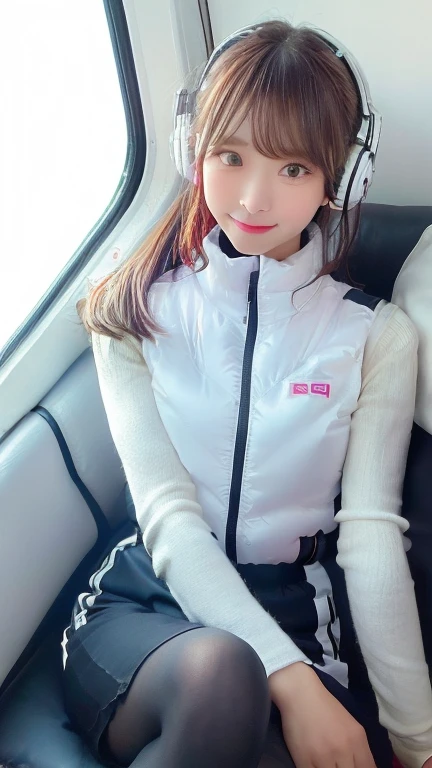 (masterpiece:1.5)、(Realistic:1.5)、(highest quality:1.4、8k、RAW Photos）、
Ultra-high resolution、Professional Lighting、Perfect dynamic composition、Photographed indoors、
Film Grain、chromatic aberration、(Bokeh:1.1)、
Frank、Sophisticated、charm、Ultra-realistic、Attention to detail、Golden Ratio、
(1 girl)、Slender girl、Delicate and charming girl、Cute Woman:1.4、
Serious expression、Looking at the audience、Sculptural installation、Sit on the sofa and relax、
Light brown hair、Shiny Hair、Hairstyle: Ponytail、
real skin、
Shut your mouth.、Beautiful Eyes、double eyelid、Thin arms、、
、Show off your thighs,(astrovest):5,(shiny white log downvest):3,BREAK ((Detailed face, Professional photography)), ((NSFW, zettai ryouiki, 1 girl)), Ultra-high resolution, (Realistic: 1.4), RAW Photos, highest quality, (PhotoRealistic Stick), concentrated, Soft Light, ((30 years old)), ((Japanese)), (( (Young Face))), (surface), (Depth of written boundary), masterpiece, (Realistic),(inside ISS):3, woman, ,astrovest:2,headphone:2,smartwatch,,bangs, ((1 girl)),(black sleeves):2,(black tights):2,inside spacestation,inside spacecraft,,zero gravity,smile,open leg,blush:1.5,hidden hands,neotech