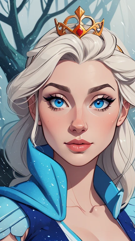 Personagem mulher Rainha Anna de Arendelle com marcas de guerras Imagem de desenho animado de uma mulher .Ilustra??o estilo desenho animado, estilo de arte dos desenhos animados, estilo de arte dos desenhos animados, digital illustration style, design de personagens altamente detalhado, arte digital detalhada coragem, Forest fan art, Design de personagens de retrato, beautiful digital illustration, retrato de alta qualidade, Arte em quadrinhos, mulher jovem cabelo com transas lindas . Queen Anna of ArendelleBeautiful lined eyes Medium large bust and wonderful sexy clothes. image expression of sexual desire from waist to head illustration Queen Anna of Arendelle