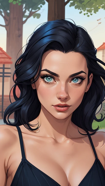 Personagem mulher ninja com marcas de guerras Imagem de desenho animado de uma mulher .cartoon style illustration, estilo de arte dos desenhos animados, estilo de arte dos desenhos animados, digital illustration style, design de personagens altamente detalhado, arte digital detalhada coragem, Forest fan art, Design de personagens de retrato, beautiful digital illustration, retrato de alta qualidade, Arte em quadrinhos, mulher jovem cabelo com transas lindas . Beautiful lined eyes Medium large bust and wonderful sexy clothes. image expression of sexual desire from the waist to the head illustration