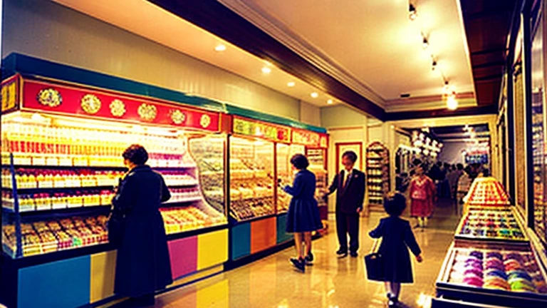 Showa candy shop、Japan candy shop、Sweets and snacks in the store、There are lots of things to play with and play equipment、kite、top、Menco、Marble。Playing、Surprise Ball、pistol、firework、balloon、Beigoma、Model、ミニカなどが並んでいるShowa candy shop、Children and an old woman shopping at a candy store、Children and an old woman shopping at a candy store、Children and an old woman shopping at a candy store、１９６０Around the age of、１９7０Around the age of、 