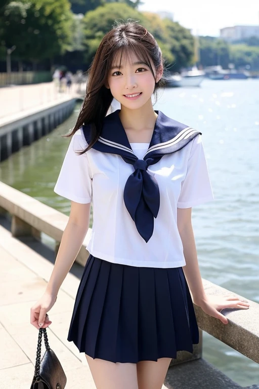 High school girl 14 years old adult sailor suit