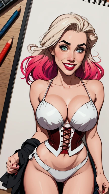 Woman character jeday style warrior armed with a 38 revolver western style atompunk Fallout 4 Jennifer Connelly le with marks of war Cartoon image of a woman .Ilustra??o estilo desenho animado, estilo de arte dos desenhos animados, estilo de arte dos desenhos animados, digital illustration style, estilo atompunk design de personagens altamente detalhado, arte digital detalhada coragem, Forest fan art, Design de personagens de retrato, beautiful digital illustration, retrato de alta qualidade, Arte em quadrinhos, mulher jovem cabelo com transas lindas . Queen Anna of ArendelleBeautiful lined eyes Medium large bust and wonderful  clothes. image expression of  desire from waist to head illustration Queen Anne of Arendelle atompunk style Fallout 4 The perspective is from below, enfatizando a majestade e o poder da Gigante." armed with a 38 revolver western style with a 38 revolver in her hands jeday style warrior in summer clothes on the beach Character wearing clothesCartoon style corsets hellish clothes Harley Quinn cartoon of a woman .cartoon style illustration, estilo de arte dos computadores roupas de vampira desenhos animados, estilo de arte dos desenhos animados, smile showing teeth Digital illustration style, design de personagens altamente detalhado, arte digital detalhada fantasia sensualizando Design de personagens de retrato, beautiful digital illustration, retrato de alta qualidade, Arte em quadrinhos, mulher jovem. expression of  desire white background