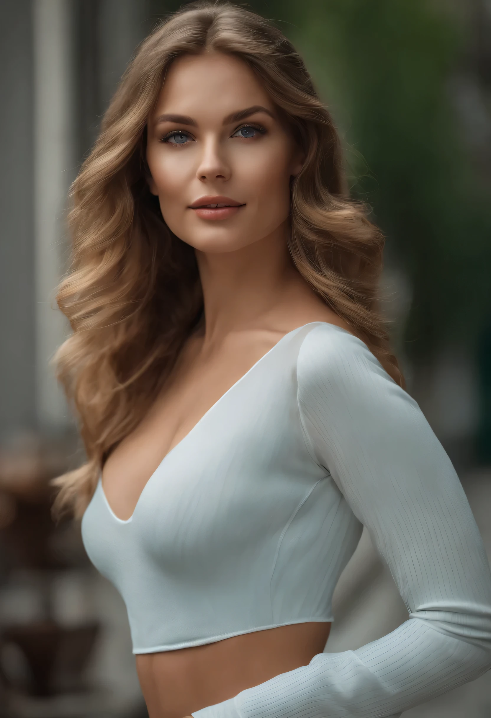 ..roh, equivalent to, Nikon Z 85mm,((The best quality)), ((Meisterwerk)), ((Realist)),Weg vom Kamerabild, beautiful russian woman, Rubin, 18 Jahre alt, Posieren in einem Club, Dessous tragen , Smile with visible teeth, ((medium breasts)), komplizierte Details, Sehr detailliert, scharfer Fokus, Fachmann, 4k, divine rays, Handmodell, Stunning blue-green eyes, kleiner Kerl,Chin branch strong large weak jaw large cheekbones strong cheekbones cheekbones high cheekbones large eyes. Large face projection with high resolution, detailed facial features, Hohe Detailgenauigkeit, scharfer Fokus, Freundlich, extremely detailed, Kamera_\(Ultra\), fotorRealist, Realist, Nachbearbeitung, Maximale Details, Rauheit, wahres Leben, Ultra Realist, Fotorealismus, 8k UHD, SEMI-SILUTE-Licht, Slawisches Gesicht, Cabello largo y Rubin, Beautiful hair, echtes Gesicht, Farbfoto,