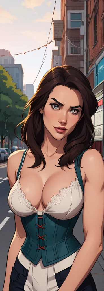 Personagens GTA estilo artgerm femininas Yvonne Strahovski estilo de desenho animado:1.2), Woman from Southern Brazil Drawing Art Gaucho Artline white background woman Cartoon image of a woman , roupas sensuais , garota super valente destemida , Ilustra??o estilo desenho animado, estilo de arte dos desenhos animados, estilo de arte dos desenhos animados, digital illustration style, design de personagens altamente detalhado, arte digital detalhada fofa, City fan art, design de personagem retrato, beautiful digital illustration, retrato de alta qualidade, arte em quadrinhos, retrato do design do personagem, Busty without clothes and medium breasts female character two girlfriends Beautiful character pose in dynamic pose two women together Yvonne Strahovski on the left and together with Jennifer Connelly on the right with a symmetrical body with a corset and beautiful breasts, corpo bem definido, delicado e sensual, estilo de desenho animado, digital illustration with each other artgerm style Angelica - Fate/Kaleid Liner Prisma Illya cartoon style digital illustration colorful background diverse attractive woman sesy beautiful female symmetrical breasts beautiful breasts in cartoon style digital illustration art, melhor qualidade,Cartoon style digital illustration style Jill Valentin resident Evil (papel de parede extremamente detalhado da unidade CG 8k), (melhor qualidade), (best illustration), (melhor sombra), absurdos, Realistic lighting, (abismo), lindo brilho detalhado, arte de , Cartoon style digital illustration style artgermstyle Cartoon style digital illustration GTA