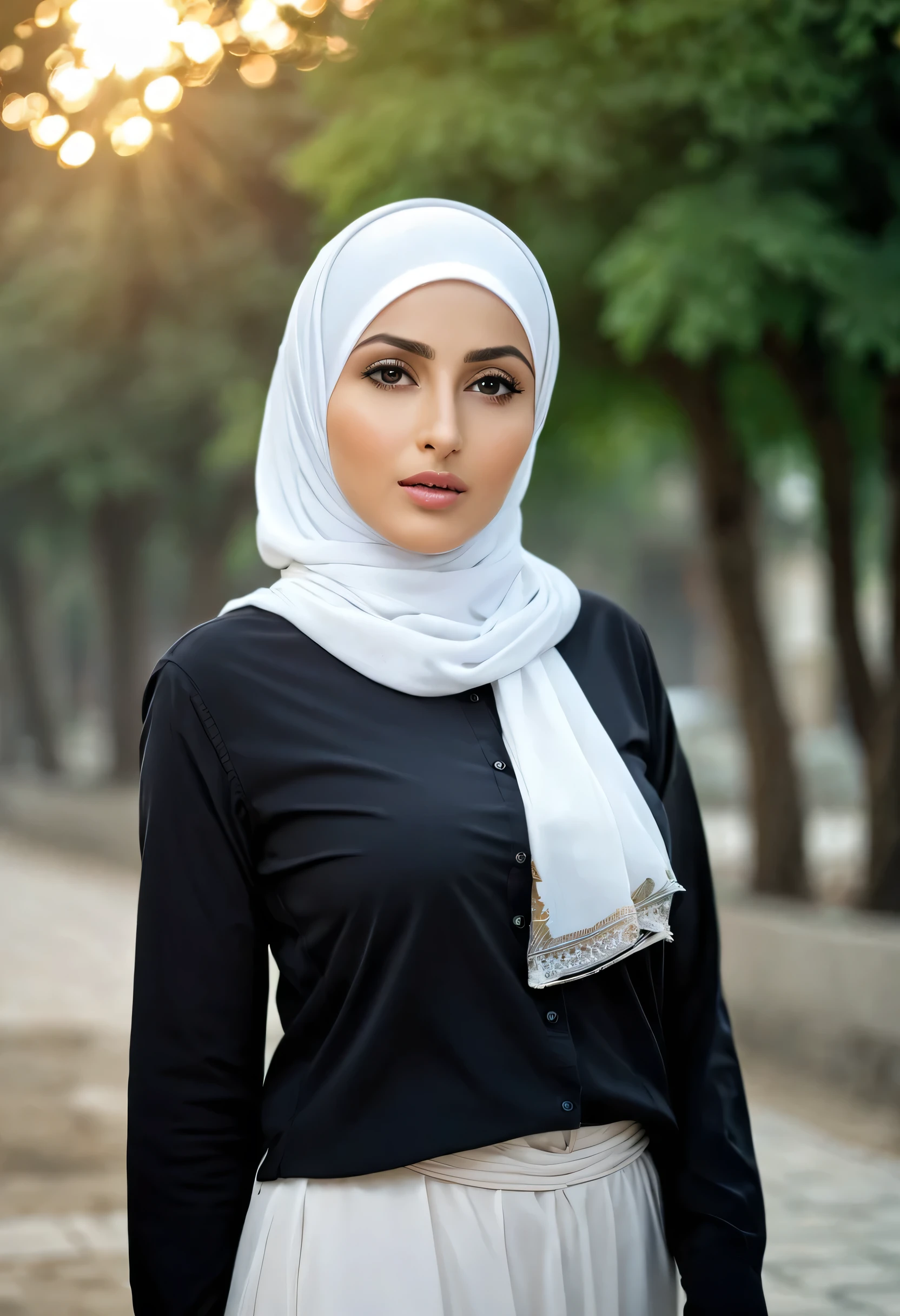 00:41:55
Expires in 13 Day(s)
(Best quality, masterpiece) ,(nikon RAW photo, 8 k, Fujifilm) , 1girl, mature female, (hijab, white hijab:1.2) , casual outfit, very huge breast, professional lighting, dramatic lighting, medium close shot, (serious expression), emotionless, looking to viewer, outdoor, depth of field,