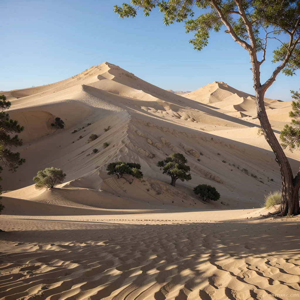 Sand mountains and giant trees 