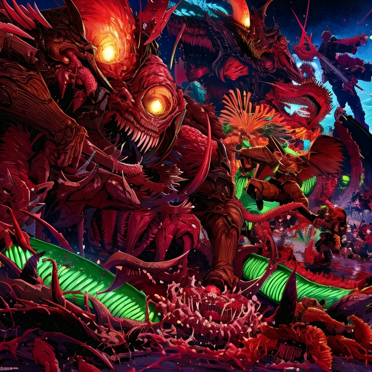bleeding,blood_on_weapon,defloration,eldritch_abomination,glowing,monster,open_mouth,sharp_teeth,spider_lily,spikes,teeth,rating:safe,brockhofer,hofer,hoferbrock