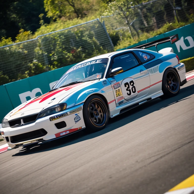 (high quality, detailed, Professional), Japanese racing cars, R33, Historical racing cars, Sports Compact, Like wildspeed, Impressive, Dead Heat, upscale, dignity, (Realistic) rendering, (Vibrant colors), (High resolution), (ultra-detailed), (Sharp focus), (physically-based rendering), (Studio Lighting), (masterpiece:1.2), (Side view), (landscape), (Bokeh),
