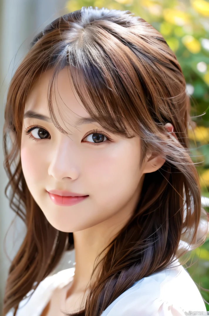 (((8k,Attention to detail,Attention to detail、highest quality,masterpiece,Attention to detail,))),RAW Photos & Realistic atmosphere,Beautiful dark eyes,Mouth Details,Glossy Lips,Thin eyebrows,beautiful Eyes、Soft white skin that shines in every detail、Her deep black eyes are very beautiful, Very beautiful face,Very beautiful face、Lively Faces,beautiful, Glowing Lips,beautiful Eyebrows,Infinite Reality, Realistic Young Gravure Idol,Very cute woman , Young Gravure Idol, Young Gravure Idol, とても美しくてかわいいbeautiful 21 year old beauty,Incredibly beautiful and elegant,beautiful 21 year old beauty,Natural soft light,A little brown hair,(Shiny Hair,,beautiful and kind eyes:1.5),A kind smile,Shapely breasts,Medium Long Hair,beautiful posture,No makeup,Watching the Future,
