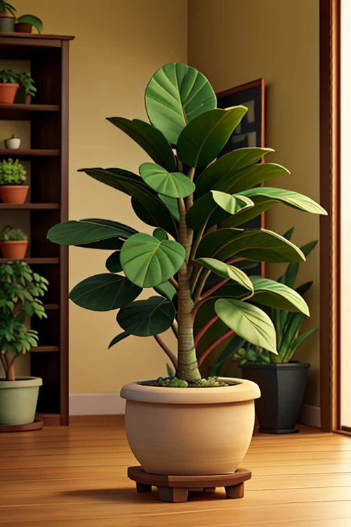 Is there a plant that is in a pot on the floor, a photo of Virginia Lee Burton, reddit, letters, large plant pot, plant pot, willow plant, potted plants, green plant, plant pot, lush plants and bonsai trees, next to a plant, pots with plants, tree and plants, exclusive pot made for houseplants,