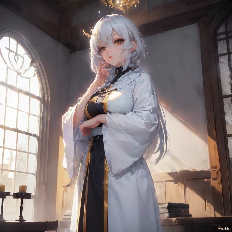 chica anime with angel wings in a room with a window, seductive chica anime, beautiful cyborg chica Angel, demon chica anime, chica Angel, diosa del anime, angel knight girl, (chica anime), super wide angel, alas angelicales en su espalda, mejor valorados en pixiv, majestic full body angel, nocturno, lindo anime waifu con un bonito vestido, wide angel