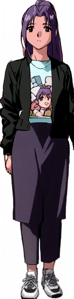Momoko Koigakubo, a tall woman with beautiful legs, is standing in casual clothes.。