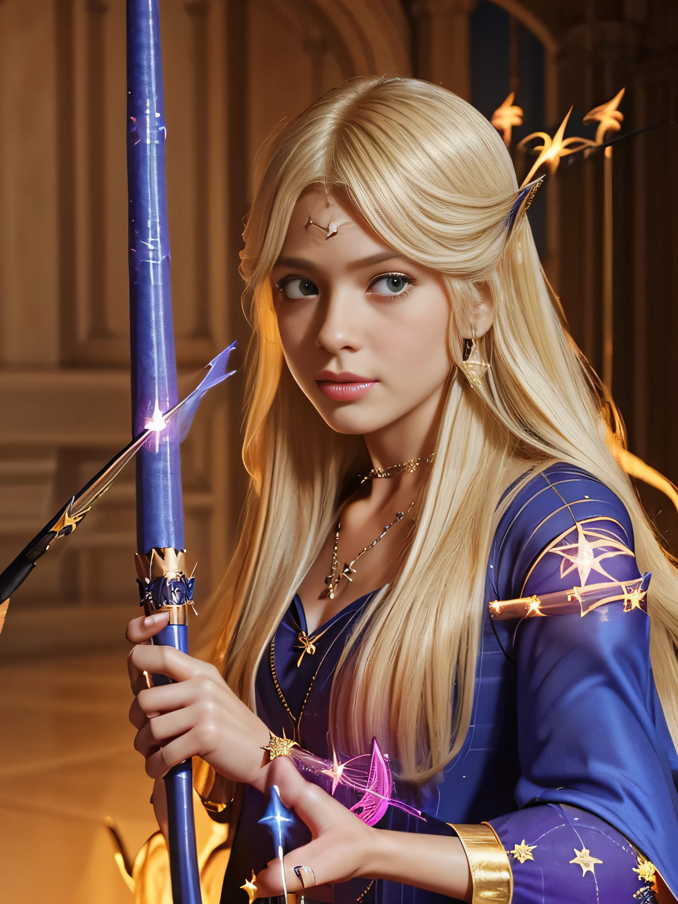 ((Full Shot:1.3)) (big 1.4) ((highest quality)), ((masterpiece)), (Get used to it), Perfect Face (1 girl) (French) (She is 15 years old、The cutest and most beautiful fantasy girl in France) ((highest quality)), ((masterpiece)), length blonde hair length, shining golden hair,Golden Silky Hair, Straight blonde hair, length blonde straight hair, Perfect Silky Straight Hair, Straight blonde hair, length blonde hair, Her hair is long and straight, detailed length blonde hair ((big 1.4)) Super Long Hair down to the ankles ((Neat bangs The neatly trimmed bangs are princess cut and cover the entire forehead.......))... bright crimson lips good, Anatomically correct hand Thin fingers Anatomically correct five fingers Sexy professional makeup Beautiful French girl face, French facial features, Long Hair shiny Long Hair, length, shining golden hair, length, Straight Golden Hair, Her hair is long and straight, Super Long Hair girl, Silky Hair, length blonde hair, Silky Hair, length, Flat Hair, Silky texture, Long Hair, length, flowing blonde hair, thin and shiny hair Anatomically correct、White beautiful human skin and detail of hands and fingers Beautiful Eyes Mouth Details the corners of the mouth rise slightly Cool look (The eyebrows are dark brown in color) (She is wearing the gorgeous blue dress worn by Cinderella in the live-action version. Disney Color Photos、tumbler、Renaissance、Cinderella、She is wearing a gorgeous Victorian blue dress.) (This is a 16th century European town.:1.3) (She is posing as if she is casting a spell with a magic wand.:3.0)