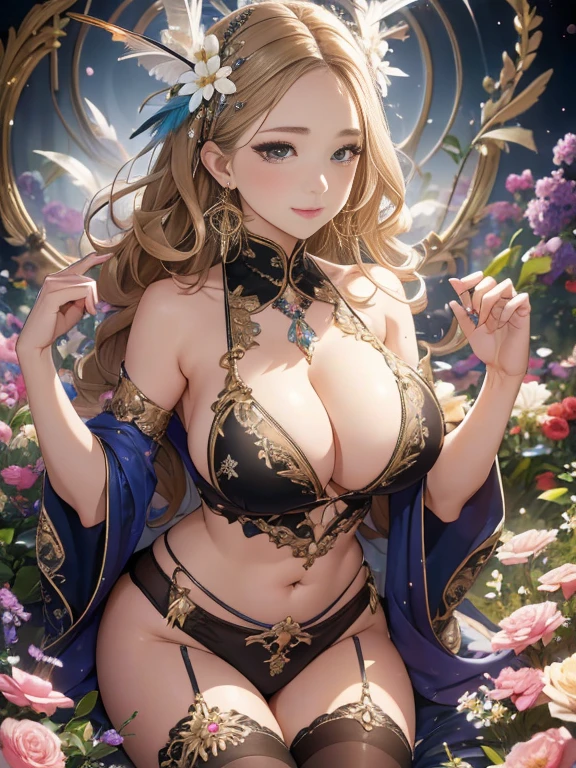 過去最高のmasterpiece、beautiful美しさ, 3D, rich, blonde, skirt, stockings, High heels, star、(Highly detailed CG Unity 8k wallpaper),(masterpiece), (highest quality), (Very detailed), (Best Work),(Best Shadow), (8k,RAW Photos),Mature Woman、Sensual curves、お尻のmasterpiece, full body shot, beautiful女性, Captivating smile, Thick lips, Plumpとした唇, Looking at the audience, Provocative expression, beautiful髪型, Cleavage, Plump、Curvy Hips、Attractive face、Sexy Dress、An inviting gaze、Expressing emotions、(((Erotic dresses)))、Gorgeous Accessories 、Big Breastsの女性, Blonde, colored feather, metal ornaments, colored Flowers, particle, Light, (1 girl:1.3),(Fractal Art:1.1),(colorful:1.1)、(Flowers:1.3),Most detailed,(Tangled:1.2), (Dynamic pose), (Abstract background:1.3), (Shiny skin), (Many colors :1.4), ,(Earrings:1.4), (feather:1.4),masterpiece, highest quality, Very detailed, 30~40 years, full body shot, beautiful 、Various Hair Styles,Gold headband,Ample breasts,Greek clothing,Tulle covers the chest,Perfect balance, Costume details,cinematic Lighting, Attention to detail, Openwork decoration,(((colorfulな最高級ドレス)))、(((解剖学的に正しいbody))) ,Big Breasts,Cowboy Shot, (((1 girl))), Perfect Face, (((highest quality))), (Very detailed), detailed face and eye, (alone), High resolution、beautifuleye,(((Sexy pose)))、(((整ったBig Breasts)))、((beautiful eye))、luxury、(((超High resolution)))、(((Detailed Description)))、(((ぽっちゃりbody型)))、(((解剖学的構造に一致したbodyの部位)))、beautiful長いまつ毛、バランスのとれたbody型,The legs and arms are just the right size、Fishnet tights、glamorous、(((Clear white and black eye)))、lipstick、Shine、(Undistorted face, eye, body)、jewelry、gem、(長くカールしたbeautifulまつ毛)、(((バランス良いbeautiful胸)))、(transparent, Exquisite skin:1.2)、(((完璧なglamorousボディー)))、Actress's face、Super beautiful、Cute Smile、Healing beauty、Flower Shower、(((完璧なeye)))、Realistic expression、Super sexy、Shiny、glamorous、double eyelids、Excellent shadow correction、(((ぼやけていないeye)))、(((Plump face)))、Cute face 、(((ShinyShine肌))) 、(((Gorgeous long dress)))、,(((An elaborately decorated long dress)))、(((The best long dress)))、A kind smile、clear eyes、(((wear a lace shawl)))