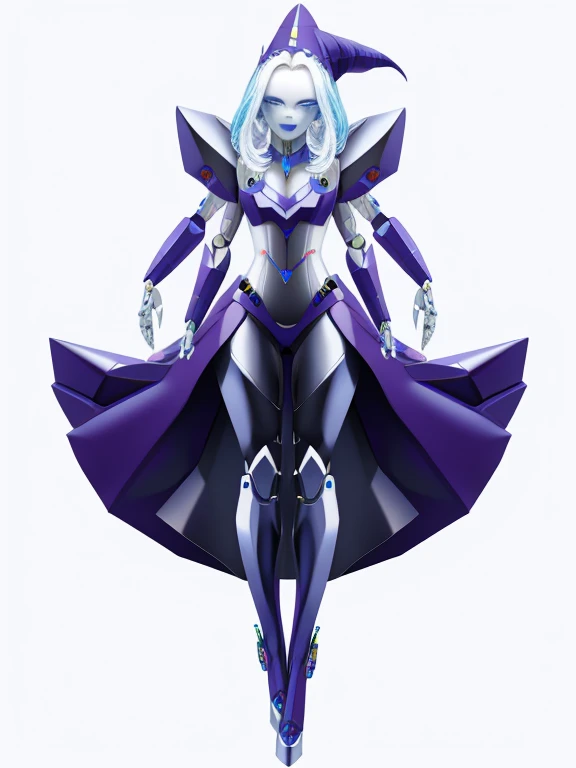 The witch resurrected with a mechanical body,
Cute and pretty,
Modifying your body to look more beautiful,
Full Body Shot