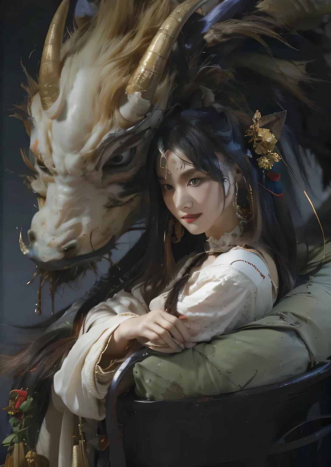 oil, highest quality, masterpiece, Ultra-high resolution, ghost,Ogre,Shuten Doji,horned giant,Cyclops,TITAN,