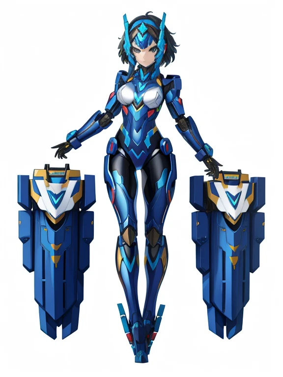 A woman transforms into a hero robot, Cute and pretty, Full Body Shot, Can transform into any vehicle,Before after