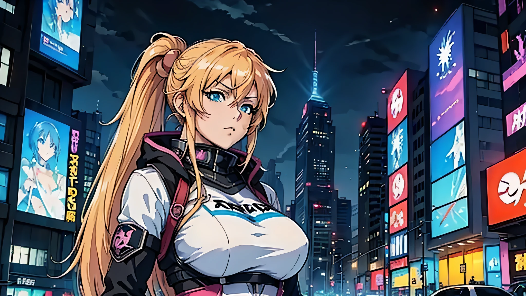 Chicas anime posando en una ciudad por la noche., oppai ciberpunk, anime ciberpunk art, anime ciberpunk, arte del anime ciberpunk, digital arte del anime ciberpunk, ciberpunk digital - arte anime, anime ciberpunk moderno, anime ciberpunk digital!!, mejor fondo de pantalla de anime 4k konachan, chica anime cyberpunk fe******, en la ciudad ciberpunk, tendencia en cgstation, mujeres ciberpunk