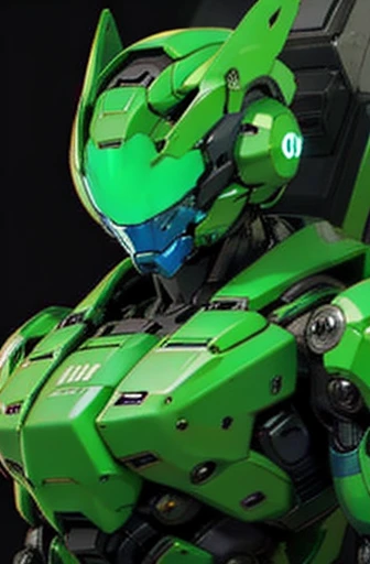 Robot Tele, musculoso, color verde oscuro 