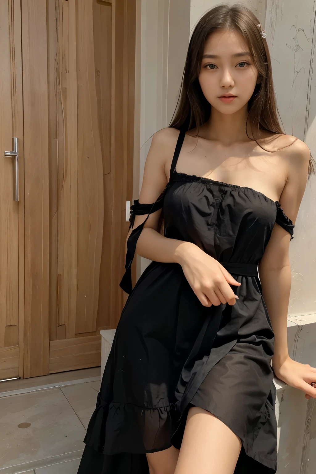(Masterpiece)1.5 Girl, Beautifull Face, Beautifull Body, Long Leg, Long Hand, With Long Dress Open Shoulder, Quite face, Cute Face,stick out tongue while Sad
, Long Leg, Long Leg, Long Leg, Tongue, Open Leg, Beautifull, Beautifull Face, Korean Face